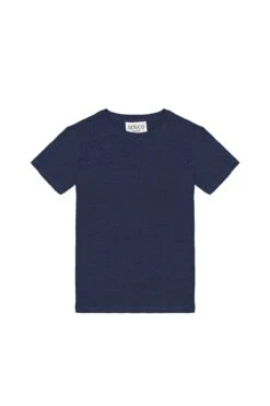 Tee-shirt Linetlautre Bleu Roi Manches Courtes En Lin - Fabriqué En France