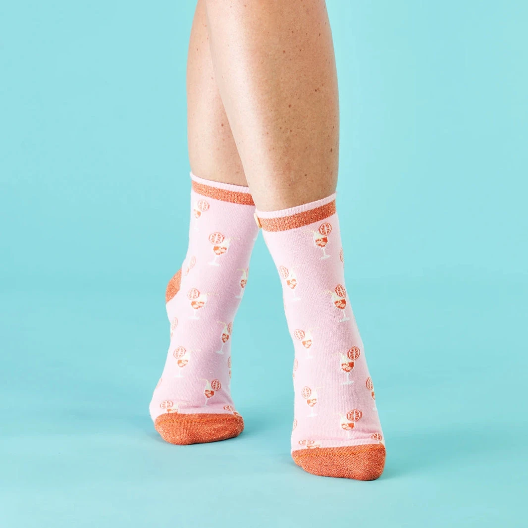 Cabaïa Chaussettes Femme Spritz Naila & Antoine - Couleur Rose Et Orange- En Coton Bio 4 Cabaïa Chaussettes Femme Spritz Naila & Antoine - Couleur Rose Et Orange- En Coton Bio - Image 2