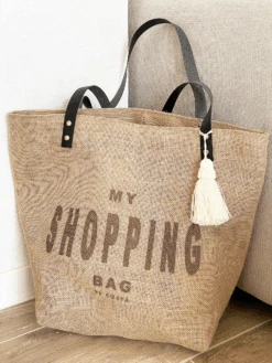 Shopper Jute "My Shopping Bag" En Jute - Fabriqué En Espagne -Clothing Discounts Store 2267804252 a6edf53a 455b 4487 ace0 659fbc21c87f