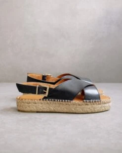 ALOHAS Espadrille Crossed Noir - Fabriqué Main -Clothing Discounts Store 3995817F 009F 4078 BEB4 B899E2118B43