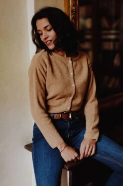 Gilet Lise Beigeintemporel Et Confortable En Laine Recyclée