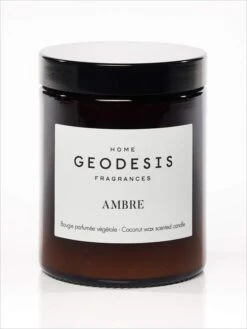Bougie Nature AMBRE - Huile Végétale - Fabriqué En France -Clothing Discounts Store Ambre 150G