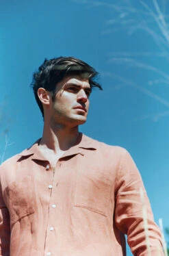 Chemise Mixte BARRY - En Plusieurs Coloris - En Lin -Clothing Discounts Store Chemise Terracotta Mixte BARRY zoom