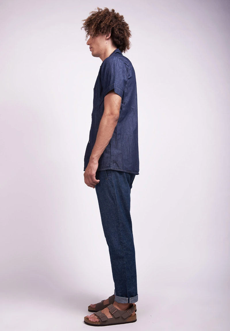 Chemisette Homme SKYLINE SELVEDGE - En Délavé Sombre 4 Chemisette Homme SKYLINE SELVEDGE - En Délavé Sombre - Image 2