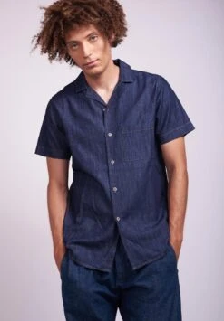 Chemisette Homme SKYLINE SELVEDGE - En Délavé Sombre