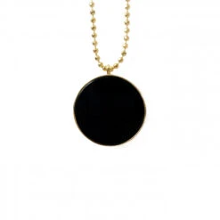 Collier JAnMa Avec Pierre En Onyx - Fabriqué En France -Clothing Discounts Store Collier onyx janma AURABIJOUX grosplan