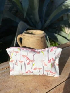 Pochette Alice Fermeture éclair Imprimé Fleuri En Coton Biologique GOTS - Cousu à La Main à L'Ile D'Oléron (France) -Clothing Discounts Store IMG 5886