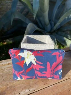 Pochette Alice Fermeture éclair Imprimé Fleuri En Coton Biologique GOTS - Cousu à La Main à L'Ile D'Oléron (France) -Clothing Discounts Store IMG 5892