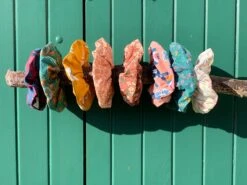 Chouchou Bérénice Large Imprimé Fleuri En Coton Biologique GOTS - Cousu à La Main à L'Ile D'Oléron (France)