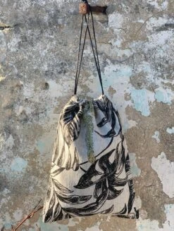 Pochon Léonard Grand En Lin Imprimé - Cousu à La Main à L'Ile D'Oléron (France) -Clothing Discounts Store IMG 9811