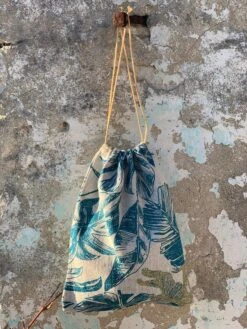 Pochon Léonard Grand En Lin Imprimé - Cousu à La Main à L'Ile D'Oléron (France) -Clothing Discounts Store IMG 9814