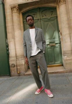 Pantalon Carotte Mixte CAMBRIDGE - Plusieurs Coloris - En Laine Vierge -Clothing Discounts Store Pantalon carotte Mixte gris1