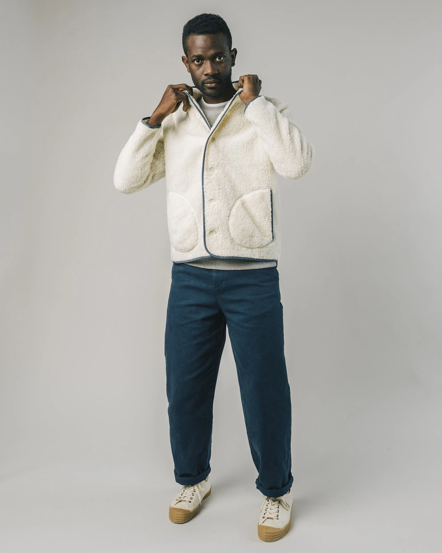 Brava Fabrics Polaire Mixte Fleece Couleur Ecru En Coton Biologique - Fabriqué Au Portugal 4 Brava Fabrics Polaire Mixte Fleece Couleur Ecru En Coton Biologique - Fabriqué Au Portugal - Image 2