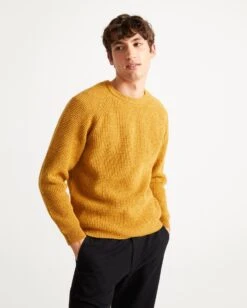 Thinking Mu Pull Homme ANTEROS - En Plusieurs Coloris - En Laine RWS -Clothing Discounts Store Pull Homme en Laine grosse maille Antheros Moutarde vueamericaine 61f1ef70 6af3 4239 9b30 12f7eca4a3d0