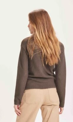 Pull En Coton Bio Femme FORREST - Couleur Kaki Foncé 8 Pull En Coton Bio Femme FORREST - Couleur Kaki Foncé -Clothing Discounts Store Pull Myrthe coton bio kaki dedos