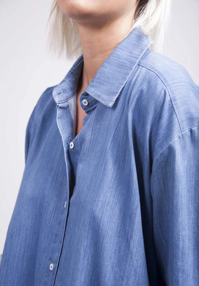 Robe Chemise Jean SUMMIT - En Coton Biologique Et Recyclé - Fabriquée Au Portugal 4 Robe Chemise Jean SUMMIT - En Coton Biologique Et Recyclé - Fabriquée Au Portugal - Image 2