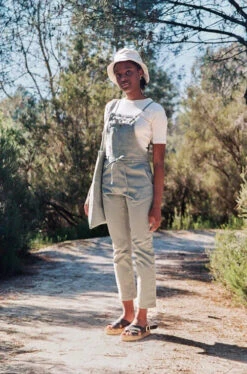 Salopette Kaki Femme REVE - En Coton Bio GOTS