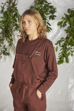 Tee-shirt Manches Longues Escalade CHOCOLAT En Coton Biologique - Fabriqué Au Portugal - GRAINE