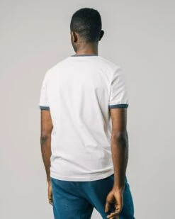 Brava Fabrics T Shirt Small Twins Baseball Couleur Blanc En Coton Biologique - Fabriqué Au Portugal -Clothing Discounts Store Tshirt Homme Twins Ecru BRAVA vuededos