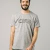 Brava Fabrics T Shirt Wagon Chiné Clair En Coton Biologique - Fabriqué Au Portugal -Clothing Discounts Store Tshirt Homme Wagon Chineclair BRAVA vueglobale