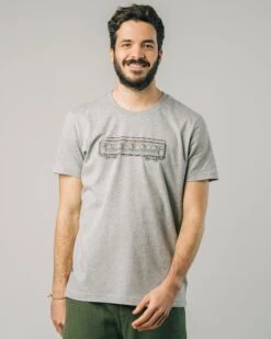 Brava Fabrics T Shirt Wagon Chiné Clair En Coton Biologique - Fabriqué Au Portugal