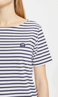 Marinière Manches Courtes VIOLET - En Coton Bio 9 Marinière Manches Courtes VIOLET - En Coton Bio -Clothing Discounts Store Tshirt Violte mariniere manchescourtes Knowledge zoompoitrine