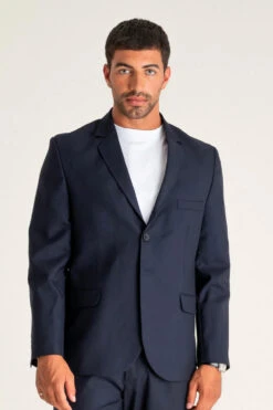 Veste Costume Mixte CLINT - En Bleu Nuit - En Laine