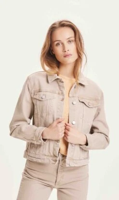 Veste En Jean Ecrue Femme LILLIAN- En Coton Biologique