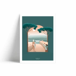 Illustration Vue Sur Les Landes - En Papier Certifié FSC - Imprimée En France