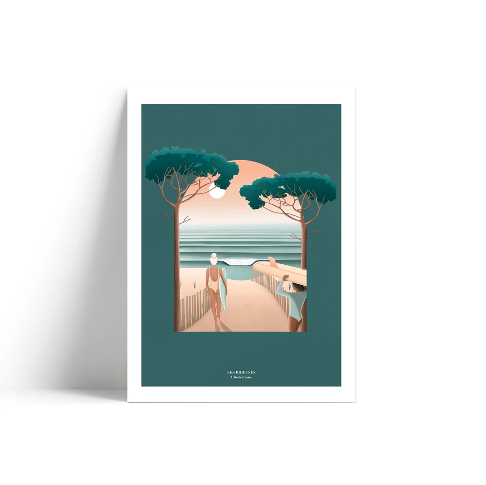 Illustration Vue Sur Les Landes - En Papier Certifié FSC - Imprimée En France 3 Illustration Vue Sur Les Landes - En Papier Certifié FSC - Imprimée En France