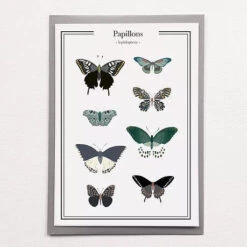 Affiche Sérigraphie A4 - Plusieurs Dessins - En Papier Certifié FSC -Clothing Discounts Store affiche serigraphie A4 papillons
