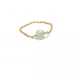 Bague Chaînette ESSENTIEL - En Pierre Naturelle Et Laiton Doré à L'or Fin 24 Carats 9 Bague Chaînette ESSENTIEL - En Pierre Naturelle Et Laiton Doré à L'or Fin 24 Carats -Clothing Discounts Store bague chainette essentiel aventurine
