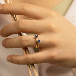 Bague Pendentif Femme PAMPILLE - En Pierre Naturelle Et Laiton Doré à L'or Fin 24 Carats -Clothing Discounts Store bague lapis lazuli pampille porte carre 1000x1000q90