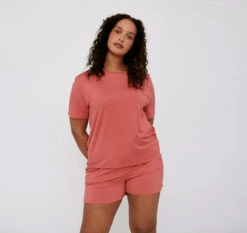 Bas De Pyjama Court Femme - Plusieurs Coloris - En Lyocell -Clothing Discounts Store bas de pyjama courte femme rose