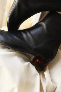 Botte A Talon Noir SOL CAREY - En Cuir -Clothing Discounts Store botte a talon noir12