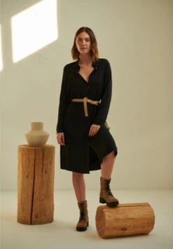 Bottines À Lacet FOLIOTA - En Beige - En Croûte De Cuir