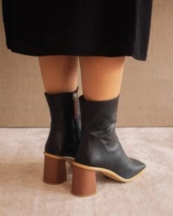 ALOHAS Bottines Vegan Femme WEST CAPE CORN - En Noir - En Polyester Recyclé -Clothing Discounts Store bottines vegan femme west cape corn noir derriere