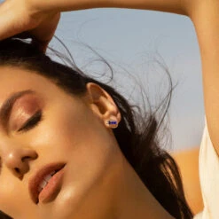 Boucle D'oreille COSMOS - En Laiton Doré à L'or Fin 24 Carats