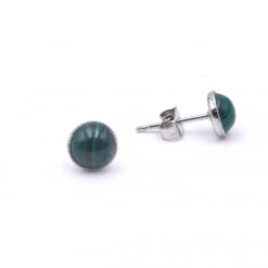 Boucles D'oreilles Rondes Femme ARIANE - En Pierre Naturelle Et Laiton Doré à L'or Fin 24 Carats -Clothing Discounts Store boucles d oreilles malachite ariane clous AUPLARBOME 575x575q90
