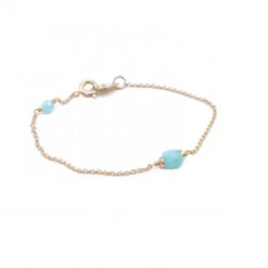 Bracelet Avec Pierre Naturelle BERLINGOT - Laiton Dorée A L'or Fin -Clothing Discounts Store bracelet amazonite berlingot AUBEBRAZcopie 575x575q90