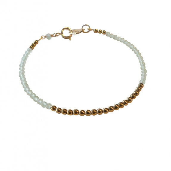 Bracelet Perles Fines Femme FILIGRANE - En Laiton Doré à L'or Fin 24 Carats 8 Bracelet Perles Fines Femme FILIGRANE - En Laiton Doré à L'or Fin 24 Carats - Image 6