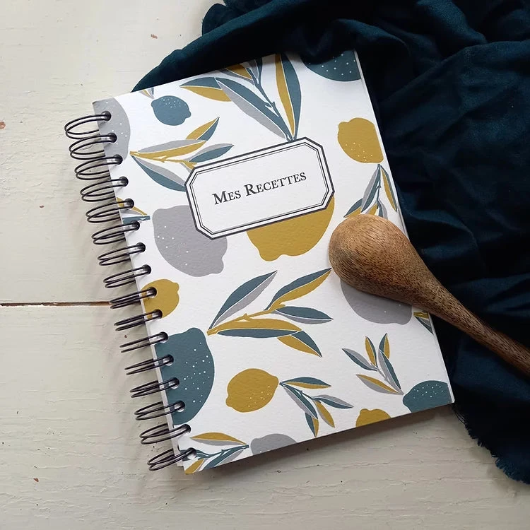 Cahier De Recettes Vierge - Motif Citrons - En Papier Certifié FSC 3 Cahier De Recettes Vierge - Motif Citrons - En Papier Certifié FSC