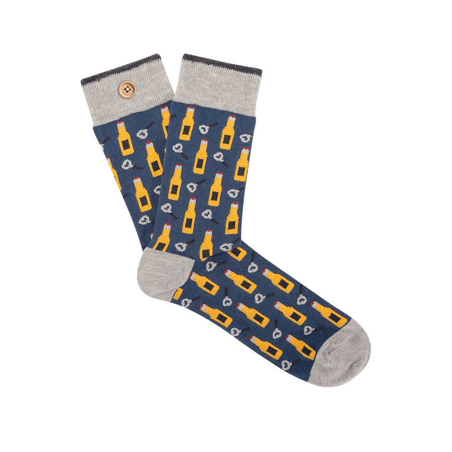 Cabaïa Chaussettes Originales Homme BRUNO & ALIX - Couleur Bleue - En Coton Bio 5 Cabaïa Chaussettes Originales Homme BRUNO & ALIX - Couleur Bleue - En Coton Bio - Image 3