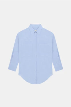 Chemise Ample Mixte BASTIA - En Bleu Ciel - En Coton Biologique