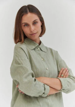 Chemisier Manches Longues CALCINU - En Lin - En Plusieurs Coloris 15 Chemisier Manches Longues CALCINU - En Lin - En Plusieurs Coloris -Clothing Discounts Store chemise ample3