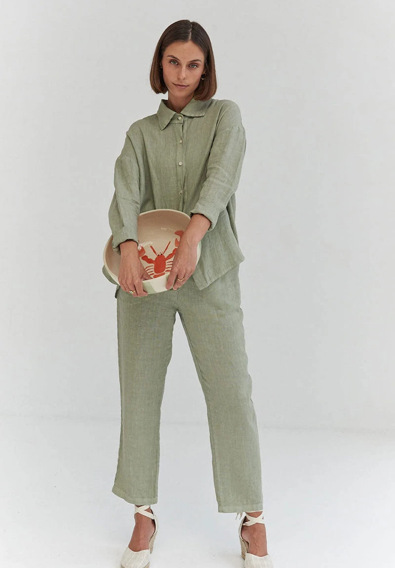 Chemisier Manches Longues CALCINU - En Lin - En Plusieurs Coloris 9 Chemisier Manches Longues CALCINU - En Lin - En Plusieurs Coloris - Image 7