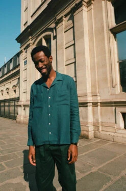 Chemise Mixte BARRY - En Plusieurs Coloris - En Lin -Clothing Discounts Store chemise barry NOYOCO bleu