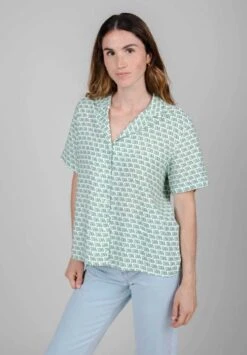 Brava Fabrics Chemisette Femme ALOHA GUAPA - Ecovero Viscose -Clothing Discounts Store chemise guapa3