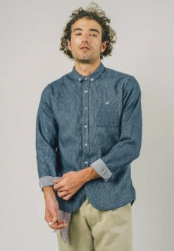 Brava Fabrics Chemise Homme TWO TONES - En Coton Biologique - Fabriqué Au Portugal