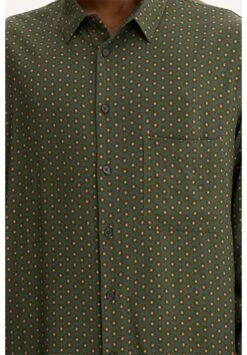Chemise Imprimée Homme VALENCIA - En Coton Biologique -Clothing Discounts Store chemise impree homme vert